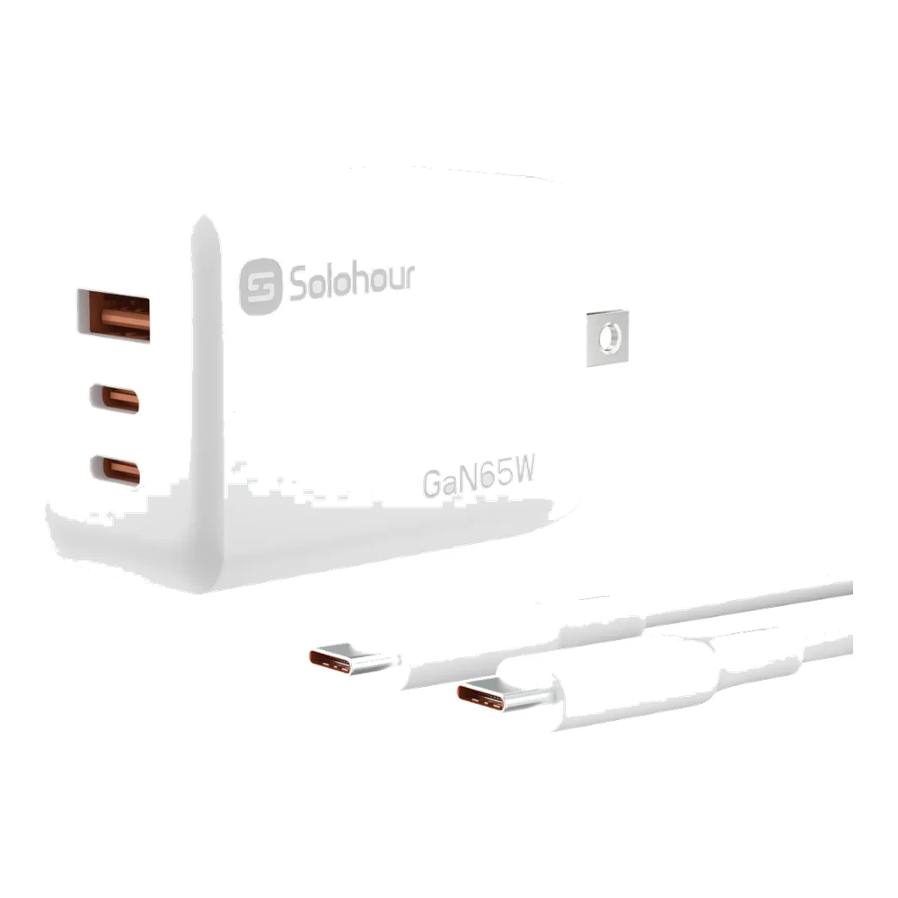 Solohour 65W USB-C Wall Charger Combo 2C1A